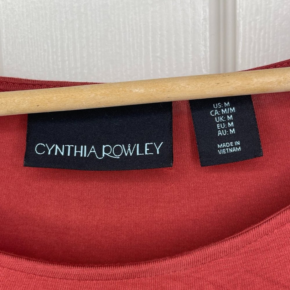 Cynthia Rowley | Burnt Orange Tiered Shirt Dress | Size M - Picture 5 of 7